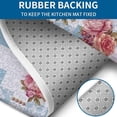 thumbnail image 4 of Pioneer Flower Floral Print Pattern Bathroom Rugs Sets 3 Piece,Toilet Cover Set,Absorbent Non Slip Bathroom Mats Sets with U-Shaped Contour Rug Toilet Rug Set, 4 of 5