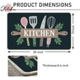 thumbnail image 3 of Kitchen Cooking Utensil Decorative Front Door Mat, Kitchen Ware Doormat Indoor Outdoor Non-Slip Floor Entryway Rug, Black Home Kitchen Decoration 17x30 Inch, 3 of 6
