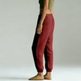thumbnail image 6 of YOIAVIAOY Womens Linen Harem Pants Elastic Waist Baggy Boho Casual Pant Lightweight Summer Vacation Lounge Beach Pants with Pockets Red S, 6 of 6