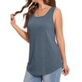thumbnail image 4 of MOSHU Summer Womens Tank Tops U Neck Casual Flowy Sleeveless Shirts for Women, 4 of 10