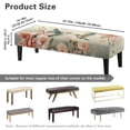 thumbnail image 7 of Jiueut Hummingbird Flower Pattern Dining Bench Cover, Machine Washable Rectangle Dining Chair Slipover Removable Bench Seat Protection for Dining Room, Kitchen, Bedroom, 7 of 7