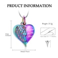 thumbnail image 2 of Cremation Heart Urn Necklace Ashes Jewelry for Women Men Keepsake Pendant Memorial Locket Ash Holder Angel Wing with Charm Heart for Loved Ones, 2 of 4