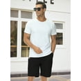 thumbnail image 6 of QPNGRP Men's Casual Shorts with Zipper Pockets Elastic Waistband with Drawstring Cargo Stretch Short Black, 6 of 7