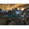 thumbnail image 2 of Zhang, Yan 18x14 Black Ornate Wood Framed with Double Matting Museum Art Print Titled - Mount Fitz Roy, 2 of 4