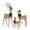 brown, variant on Ktaxon 3D Lighted Christmas 3-Piece Deer Set Outdoor Yard Decoration Set LED Lights, Stakes - Gold