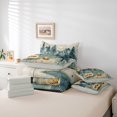 thumbnail image 6 of Manfei Lovely Camper 7 Pieces Full Size Bedding Sets,Green Pine Trees Pattern Full Size Bed in a Bag,Light Gray Reversible, 6 of 7
