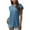 Blue, variant on Fesfesfes Shirts for Women Casual Round Neck Short Puff Sleeve Solid Color Pullover Blouse T-shirt Tops Loose Fit Womens Short Sleeve Workout Tops 4(S)