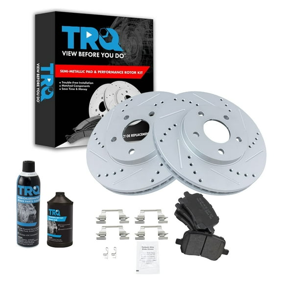 TRQ Front Metallic Brake Pad & Performance G-Rotor Kit w/Chemicals BKA17953 Fits select: 2006-2011 CHEVROLET HHR