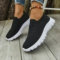 thumbnail image 4 of Rokment Women's Orthopedic Slip on Socks Walking Shoes Lightweight Comfortable Mesh Memory Foam Running Tennis Jogging Workout Sneakers for Women Men Black Size 6.5, 4 of 6