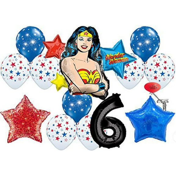 DC Wonder Woman Ultimate 6th Birthday Balloon Pack