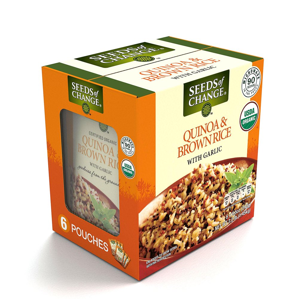 Seeds of Change Certified Organic Quinoa and Brown Rice with Garlic 8.5