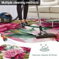 thumbnail image 5 of Pink Floral Outdoor Rug for Patio/Deck/Porch, Non-Slip Large Area Rug 6 x 9 Ft, Watercolor Flowers Leaves Plants Watercolor Indoor Outdoor Rugs Washable Area Rugs, Camping Rug Carpet Runner, 5 of 8