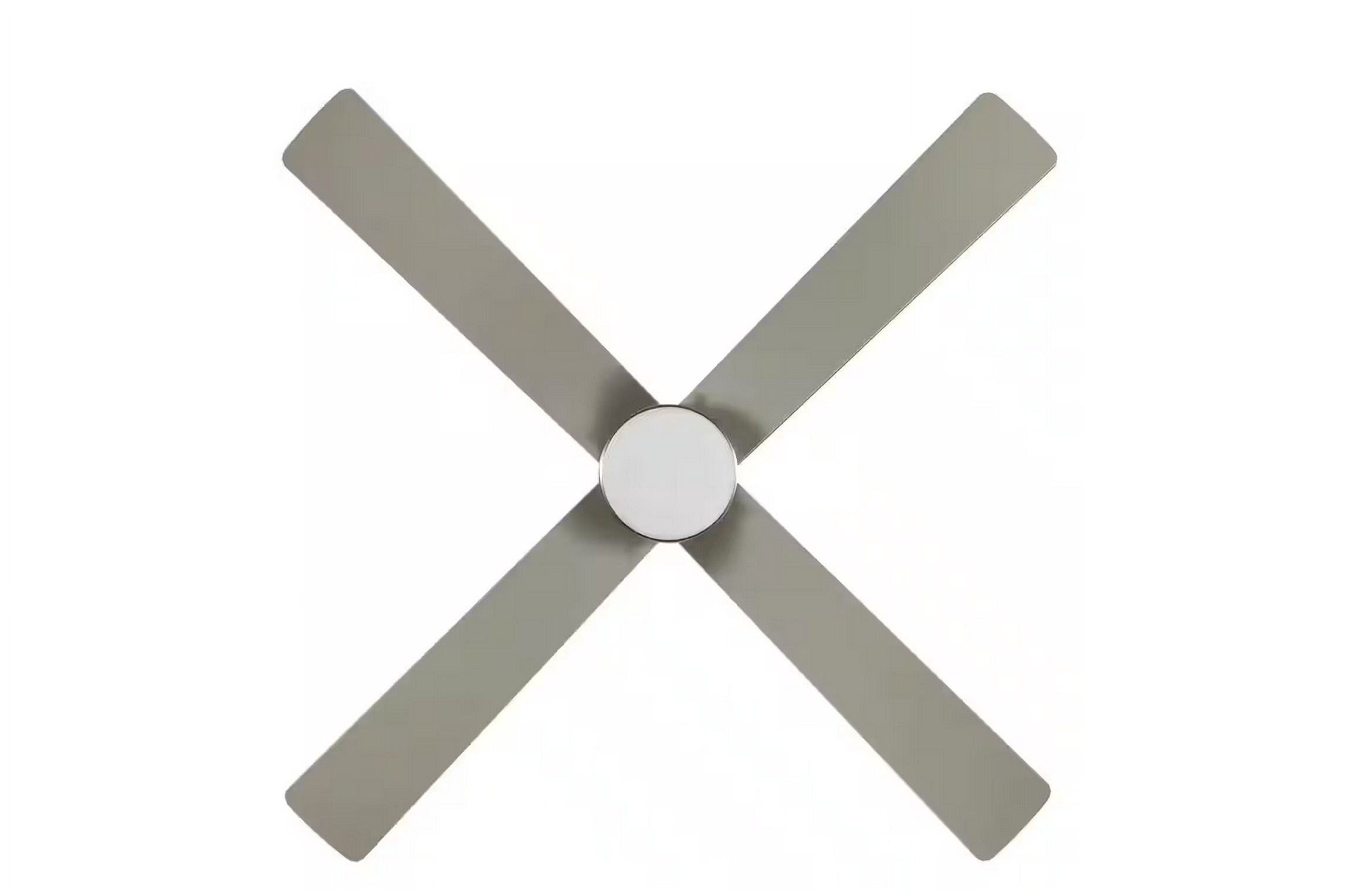 Scenic 52 in. Integrated LED Indoor Brushed Nickel Hugger Ceiling Fan with Reversible Motor  Reversible Blades Included