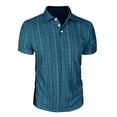 thumbnail image 5 of Mens Hawaiian Tropical Shirt Short Sleeve Lapel Neck Solid Color Blouse Beach T-Shirt Loose Holiday Floral Short Sleeve Shirt Button Down Dressy Casual Tops, 5 of 5