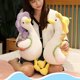 thumbnail image 3 of Ounissouiy Juguete con relleno de animales, muñeco de pato con flores sentadas, adorno para niños, silla de dormitorio, sofá, decoración Animales de peluche y juguetes de peluche Oro 35cm0.16kg, 3 of 6