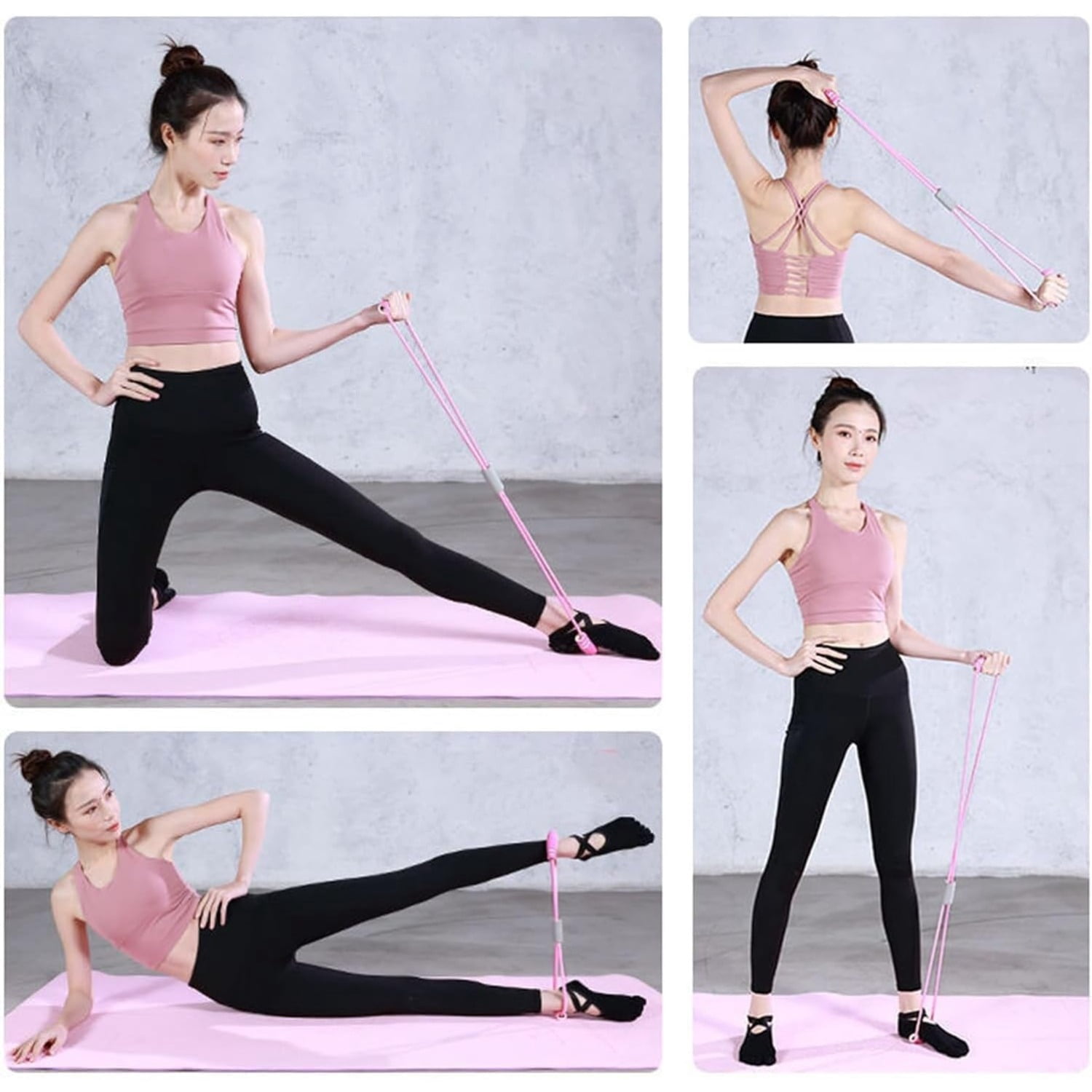 Resistance Band – Figure 8 Resistance Band with Handles for Full-Body Workouts, Strength Training, and Exercise Elastic Rope for Home or Gym