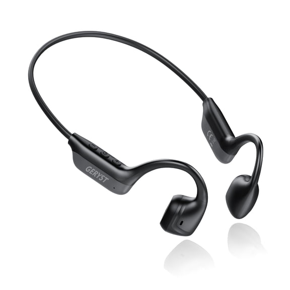 Bone Conduction Headphones, Wireless Bluetooth Earbuds 10H Playtime Sports Earphones with Mic, IPX5 Sweatproof for Hiking, Cycling, Running, Black