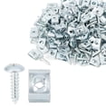 thumbnail image 1 of Unique Bargains 100Set 4.2x16mm U Clip Screw Assortment Car Clips Fasteners Screws for Securing Wires Cables Green, 1 of 7