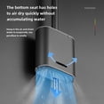 thumbnail image 4 of Wall-Mounted 304 Stainless Steel Toilet Brush with Hole-Free Installation - Rust-Resistant, Dead Angle-Free Cleaning Tool for Bathroom, Compact & Versatile Home Cleaning Accessory (Matte Black, 1, 4 of 6