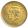 thumbnail image 2 of 2024 Niue 1/2 gram Gold Czech Lion BU, 2 of 4