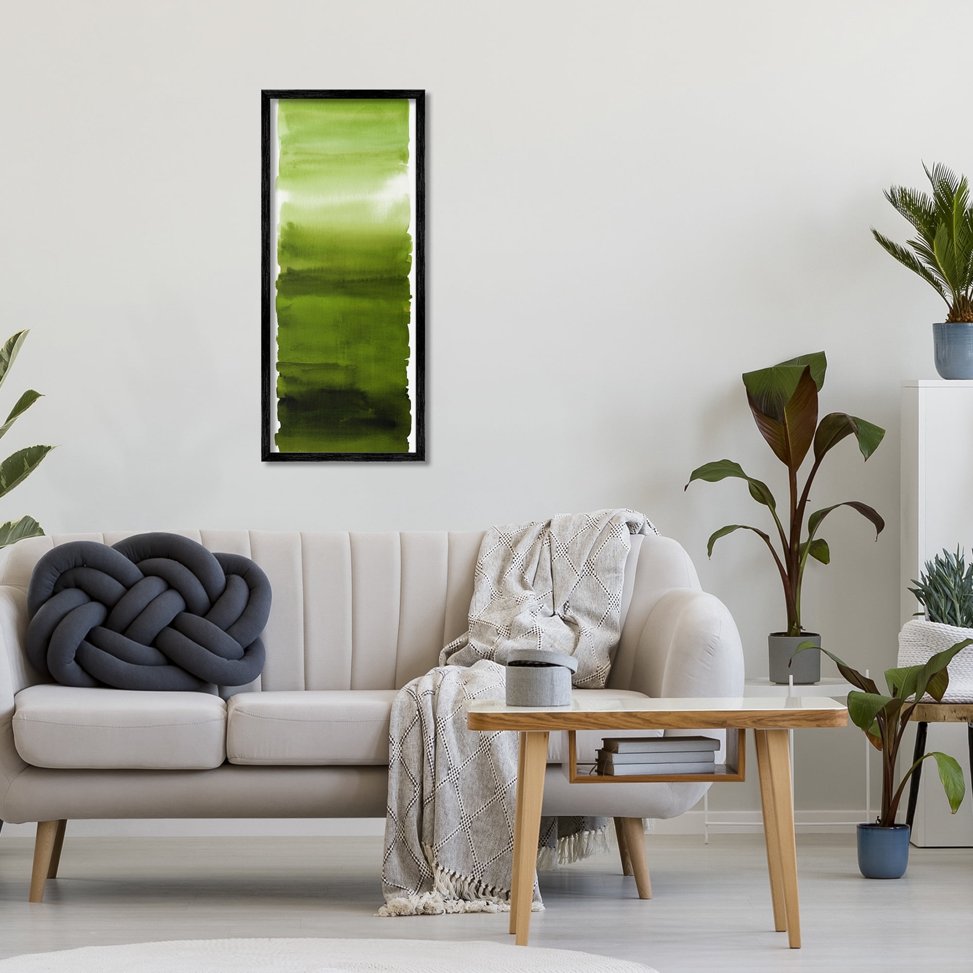 Stupell Industries Green Blend Gradient Black Framed Giclee Art, design by Allie Corbin