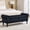 Black, variant on Storage Bed Bench for Bedroom, Velvet 67" End of Bed Benches, King Size Bench with Armrest, Tufted Button Upholstered Ottoman Bench for Living Room, Entryway, Cream White