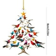 thumbnail image 2 of HengDidi Colorful Double Sided Hummingbird Ornament for Home Decor Christmas Tree Festival Gift Family Friend Decorative Hanging Piece Year Round Display, 2 of 6