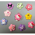 thumbnail image 3 of Venta al por mayor, accesorios de decoración de diamantes de imitación de resina con flores de Sanrios Kitty de dibujos animados rosas, suministro de dijes para decoración de uñas Kawaii 3D, 3 of 4