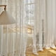 thumbnail image 1 of Cortinas de gasa blanca de 2 paneles, cortinas de gasa semitransparentes con bolsillo para barra para cocina, dormitorio y sala de estar (blanco, 140 cm x 180 cm) tipo barra, 1 of 5