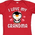 thumbnail image 4 of Inktastic I Love My Grandma with Cute Penguin and Hearts Girls Baby Bodysuit, 4 of 5