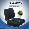 thumbnail image 7 of Sleepavo Memory Foam Cooling Gel Seat Cushion for Office Car Chair - Back & Butt Pillow for Sciatica Tailbone Coccyx Hip Pain Relief - Portable Padded Lumbar Support Pillow for Coccyx, 7 of 7