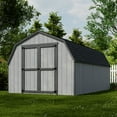 thumbnail image 3 of Little Cottage Co. 10x16 Value Gambrel Barn with 4 ft. Sidewalls with Floor, Outdoor Wood Storage Shed Do-It-Yourself Precut Kit, 3 of 14