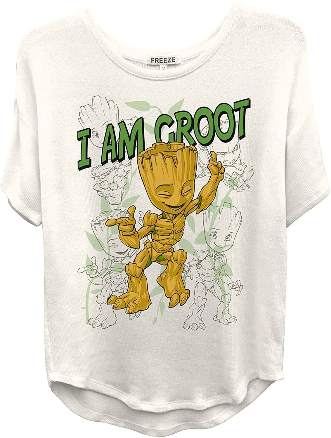Overleve værdig kromatisk Marvel Womens Comics Groot T-Shirt - Guardians of The Galaxy and  S.H.I.E.L.D. Groot - I am Groot Curved Hem Ladies Shirt - Walmart.com