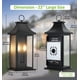 thumbnail image 4 of Lámpara de pared exterior tewei, 22 pulgadas, negra, 2 luces, impermeable, 4 of 8