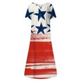 thumbnail image 4 of Wycnly Summer Dresses for Women 4th of July Fashion Button Pocket Swing Independence Day Tunic Maxi Dresses 2025 Short Sleeve V-Neck American Flag Print Long Formal Dress White m, 4 of 5