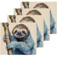 thumbnail image 2 of 4PCS Sloth on The Branch Towels Cotton Washcloths Set,Quick Drying & Absorbent Soft Bathroom Hand Towel Lightweight & Portable Fingertip Towel Decor Gift, 2 of 7
