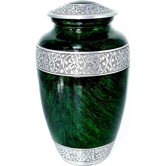 Green URN Human Ashes Urn | Urn for pet | Aluminum Cremation Urns for Ashes & Mortal Remain | Urn for Human Ashes | Ashes Keepsake urn | Cinerary Urns Burial Urns | Pet Urn | Memorial Urn