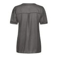 thumbnail image 4 of XFLWAM Women's Pleated Puff Sleeve Tops Summer V Neck T Shirts Loose Blouses Dressy Casual Gray XL, 4 of 4