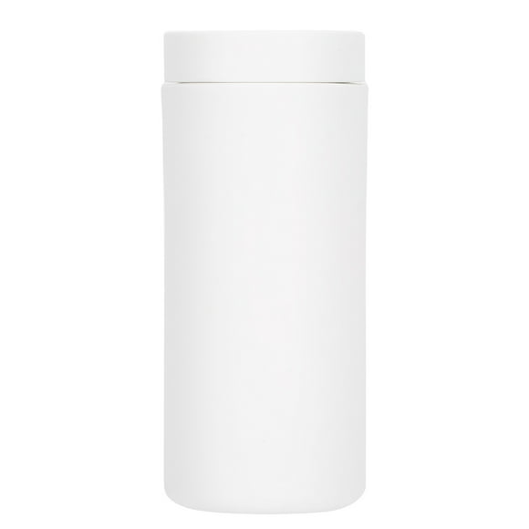 Distributeur Manuel de Savon pour les Mains 240ml Lotion Shampooing Bouteille en Silicone Souple Facile à Presser pour Cuisine Salle de Bain Blanc