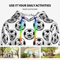 thumbnail image 4 of Lsque Happy Soccer Pattern Casual Women's Hoodie,Hooded Sweatshirt with Kangaroo Pocket,Pullover Hoodie with Eye-catching Drawstrings-Large, 4 of 7