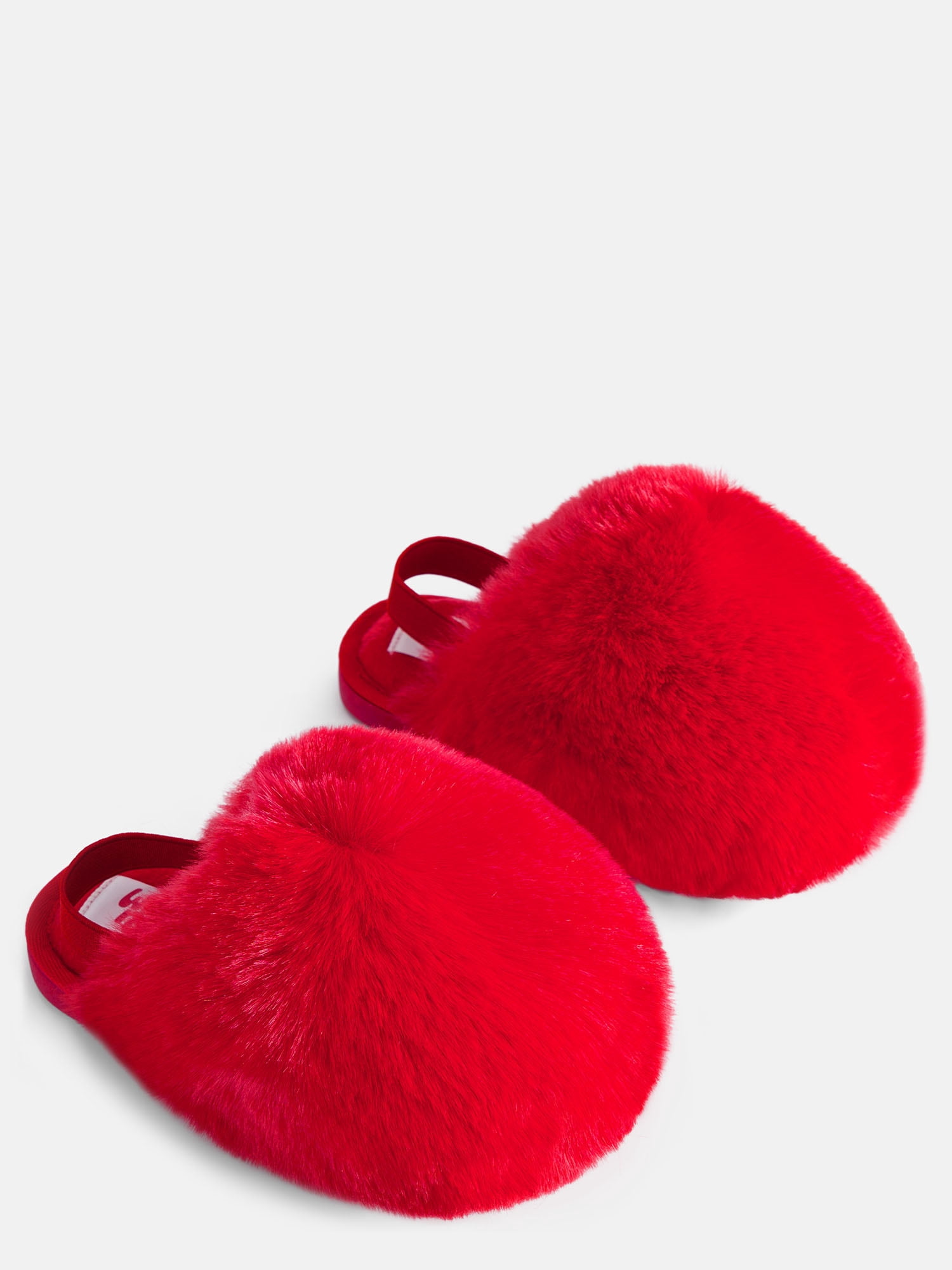 Wonder Nation Toddler, Little & Big Girls Faux Fur Puff Slippers