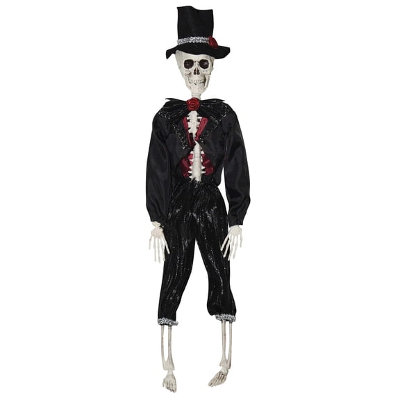 16" Hanging Skeleton Groom Halloween Decoration