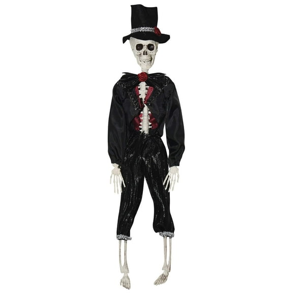 16" Hanging Skeleton Groom Halloween Decoration