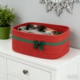 thumbnail image 6 of Yhmxh Woven Storage Basket Cute Cotton Rope Gift Basket with Handles, Baskets for Gifts Empty, Bow Basket for Storage Baby Dog Toy Room Basket Woven Storage Bin 13.5"x6"x10" Decorative Basket, 6 of 6