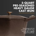 thumbnail image 2 of FINEX 5 Qt Dutch Oven - Beautiful Cast Iron Dutch Oven - Cooking Pot with Even Heat Retention & Distribution - Effortless Cleaning - Rust Resistant Dutch Oven Pot - Pre-Seasoned, 2 of 7