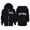 Black, variant on Kids USA New York Zip Up Hoodie Trendy NY Graphic Letter Print Hooded Sweatshirt Casual Cardigan Outerwear Jacket Coat for Boys Girls