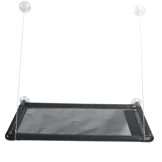 Rafty Cat Hammock Window Perch Suction Cops Steel Steel Asiento PVC Grids Sunnimix Gato colgando hamaca