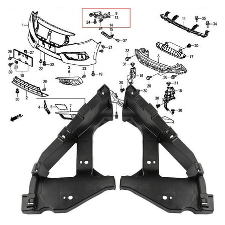 Bumper Bracket Headlight Brackets Fit For Honda CIVIC Sedan 2016-2021 2PC Front Hold Mount Retaine