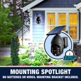 thumbnail image 3 of Bell + Howell Bionic Spotlight Extreme Black 2 Pack 360° Adjustable 250 Lumen Solar Powered Motion Sensor Outdoor Security Light Weatherproof, 3 of 8