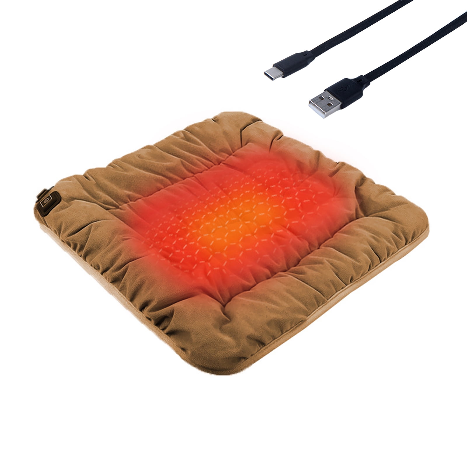 Thicken Seat Cushion,Electric Heated USB Power,Fast Heating,NonSlip Bottom,Portable Soft Office